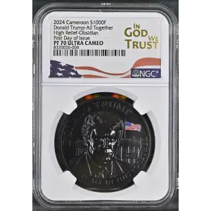 2024 FDI Donald Trump-All Together High Relief-Obsidian ULTRA CAMEO (2)