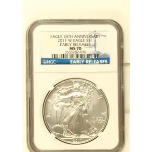 2011 W BURNISHED SILVER EAGLE EARLY RELEASES (2)