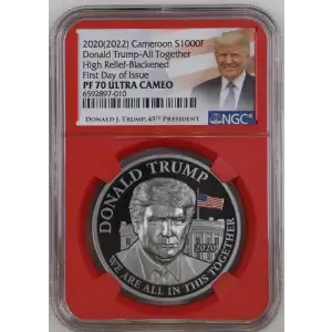 2020(2022) Donald Trump-All Together High Relief-Blackened-FDI ULTRA CAMEO (2)