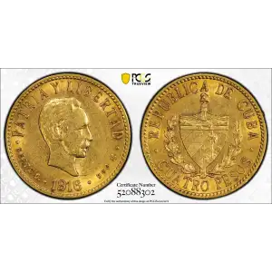 1916 4 Peso KM-18  Au (2)