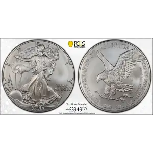 2022-W $1 Burnished Silver Eagle First Strike (2)
