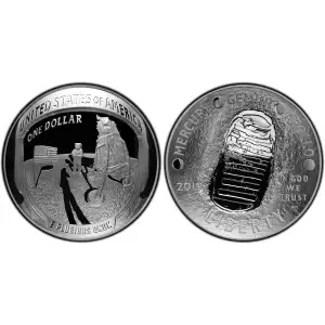 2019-P $1 Apollo 11 50th Anniversary  First Strike - 5 oz Silver Earth Rising AMF, DCAM (2)
