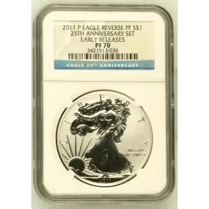 2011 P 25TH ANNIVERSARY SET EARLY RELEASES OFFICIAL US MINT SET (2)