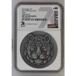 2021MW Tiger High Relief Zentangle Art (2)