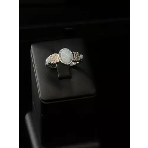 St.Silver Ring w/ Stone 4.2 Gram Size 9 