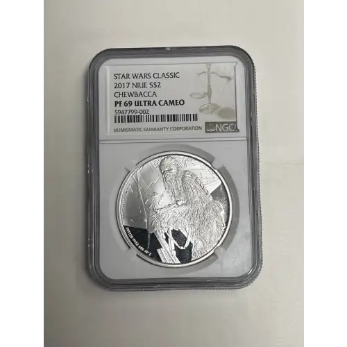 Star Wars Classic 2017 Niue S$2 Chewbacca PF9UC