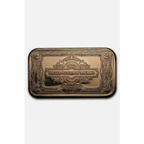 Tube of 20x 1 oz Copper Bar $2 Banknote (2)