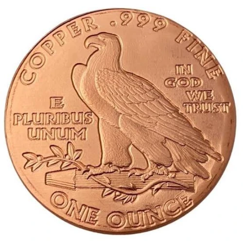 Tube of 20x 1 oz Copper Incuse Indian (2)
