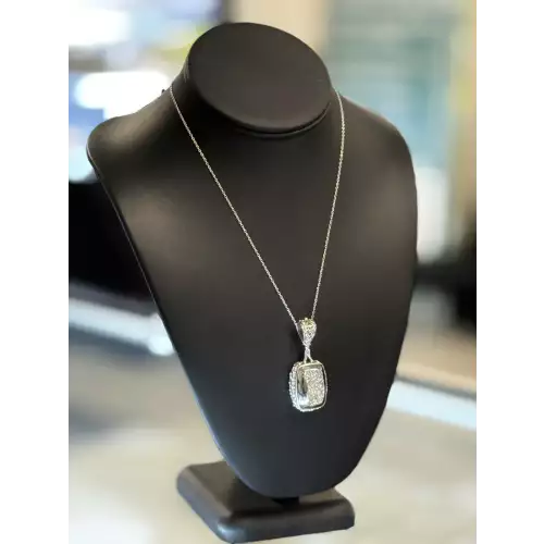 Vintage PJC 925 Sterling Hematite Druzy Pendant 
