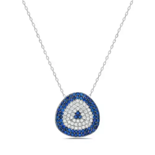 White evil eye necklace 