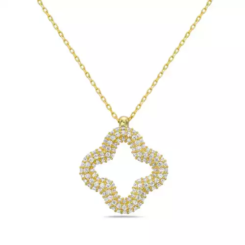 Yellow clover necklace